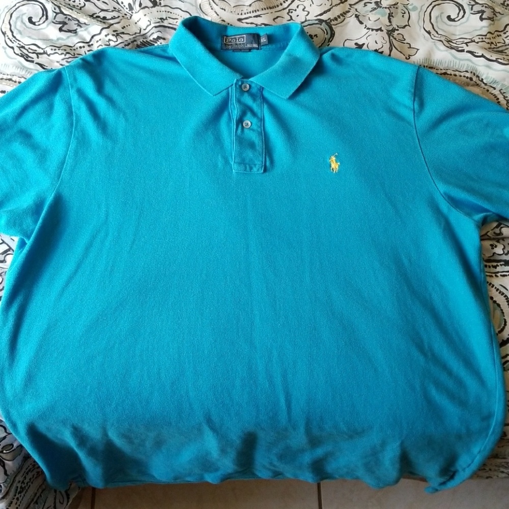 Light blue polo shirt